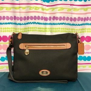 LIKE NEW COACH SAWYER CANVAS FILE/CROSSBODY BAG